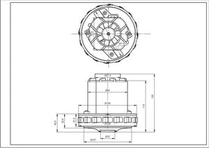 Motor for washing vacuum cleaner VAC060UN SKL 1350W D=134/90mm H=31/130mm