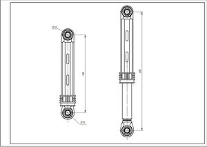 Tank shock absorber for washing machine Samsung 80N DC66-00421A