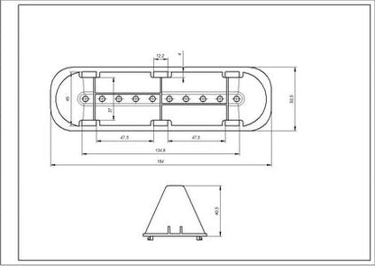 Активатор, ребро барабана для пральної машини Indesit L=183mm C00065463