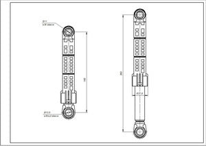 Tank shock absorber for washing machine LG 120N 4901ER2001C