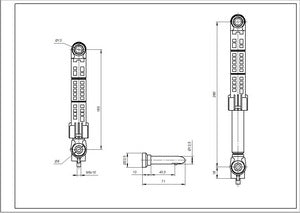 Tank shock absorber + mounting for washing machine Indesit 100N C00140744