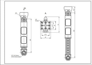 Tank shock absorber 41017168 for a washing machine 120N Candy