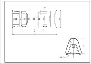 Drum activator (rib) SKL DC97-02051D for Samsung washing machines length 120mm