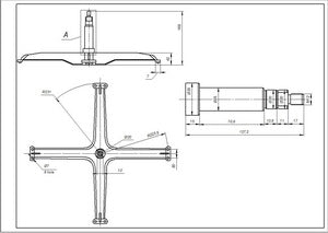 EBI drum cross for Ardo washing machine COD.024 L=127mm