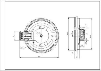 Burner D=180mm 1500W EGO 18.18453.002 for electric stove