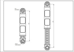 Tank shock absorber without attachment 41017168 for Candy washing machine