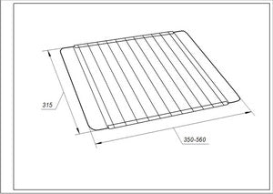 Sliding grid 350-560x315mm for the oven (universal)