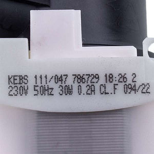 Помпа (насос) для пральної машини Bosch 00145212 786729 Copreci KEBS111/047 30 Вт (контакты спаренные спереди)