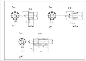 Adjustment handle (universal) COK752UN for the stove