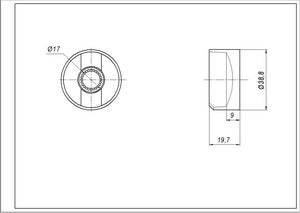 Adjustment handle (universal) COK751UN for the stove