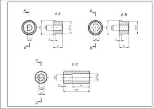 Adjustment handle (universal) COK751UN for the stove