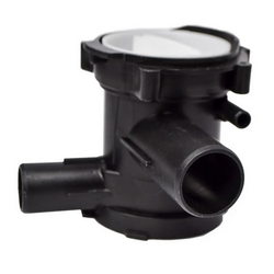 Pump housing with filter for Bosch washing machine