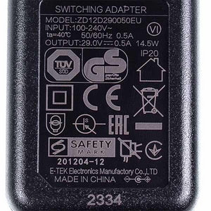 Adapter 300003472831 ZD12D290050EU 240V 29V 500mA for Philips battery vacuum cleaner