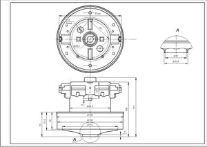 Моторчик пилососа KW41181VCM Koolwen 1600W D=134/84мм H=35/108мм (з виступом)