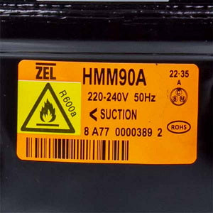 Zanussi ZEL refrigerator Compressor HMM90A R600a 92W (with start relay)