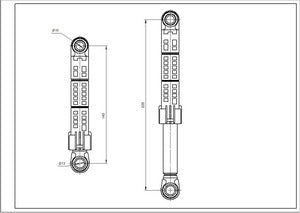 Samsung DC66-00661A Tank shock absorber DP 120N for washing machine