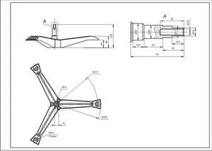 Drum cross section for washing machine Samsung DC97-01819B L shaft=80mm (PRODUCT WITH DISCOUNT)