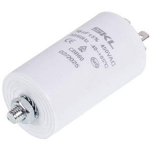 Пусковий конденсатор для пральної машини CAP524UN 16uF 450V 70x40mm (4 клеми)