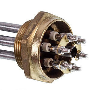 Блок тенів 4,5 кВт 380V (нержавіюча сталь) L=265mm гайка 1 1/2" (48mm) для електричного котла SANAL