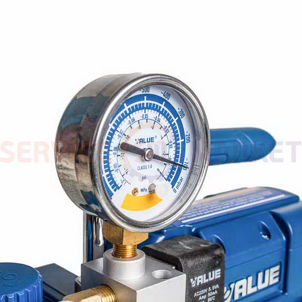 Vacuum pump with pressure gauge VI-120-SV (1 stage/57 l/min.) Value