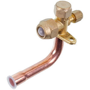 Service faucet (port) 1/2" corner 90° for air conditioner