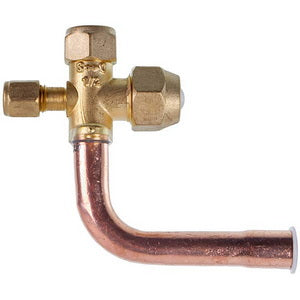 Service faucet (port) 1/2" corner 90° for air conditioner