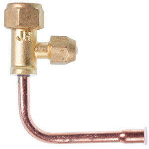 Service faucet (port) 1/4" corner 90° for air conditioner