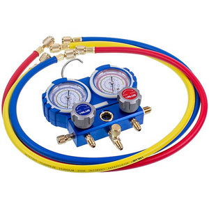 Манометричний колектор 2-вентильний VALUE VMG-2R410A-B-1 + шланги 3шт (R410 R407 R22 R134)