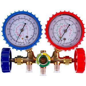 Манометрический коллектор 2-х клапанный ST-536G (R12 R22 R404 R134) + шланги 3 шт.x900мм