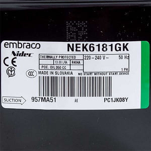 Компресор для холодильника NEK6181GK EMBRACO R404 599 W