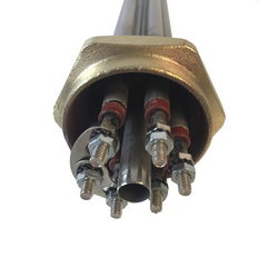 Shade block 4.5 kW 220V (stainless steel) L=275mm nut 1 1/2" (48mm) for electric boiler SINAN