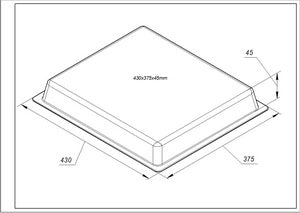 Hansa 9045756 Deco enameled (deep) 430x375x45mm for oven