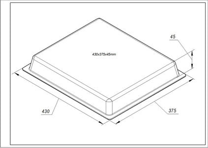 Hansa 9045756 Деко емальоване (глибоке) 430x375x45mm для духовки