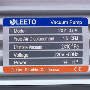 Vacuum pump LEETO 2XZ-0.5A/C (2 stages/42 liters/min)