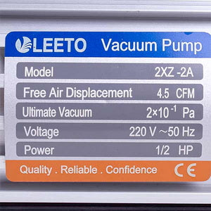 Vacuum pump LEETO 2XZ-2A/C (2 stages/128 l/min)