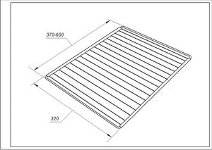 Sliding grid 370-650x320mm for the oven (universal)