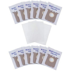 Set of bags (12 pcs) ELMB01X12K S-BAG WORWO for Electrolux/Philips vacuum cleaner