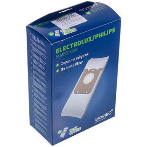 Набір мішків (12 шт.) ELMB01X12K S-BAG WORWO для пилососа Electrolux/Philips