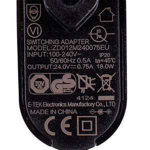 Адаптер для акумуляторного пилососа Rowenta SS-7222051108 ZD012M240075EU 100-240V 0.75A