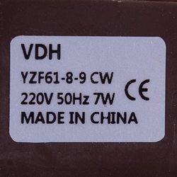 Fan motor for refrigerator &amp;apos&amp;aposNo Frost&amp;apos&amp;apos YZF61-8-9 7W 220V, shaft L=30mm D=3.2mm