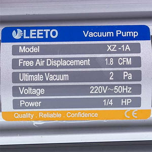 Vacuum pump for air conditioner LEETO XZ-1A (1 stage 50 l/min.)