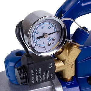 Vacuum pump with pressure gauge for air conditioner LEETO XZ-1B-SV (1 stage 42 l/min.)