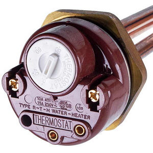 Tank for a boiler with a thermostat 1500W (copper) L=265mm flange 54mm 1 tube for the sensor