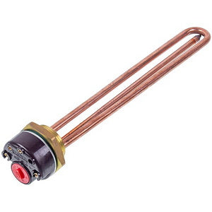 Tank for a boiler with a thermostat 3000W (copper) L=265mm flange 55mm 1 tube for the sensor