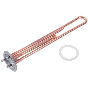 Tank for the BALCIK 1300W boiler (copper), 64mm flange, 2 tubes for the sensor (for the M6 ​​anode)