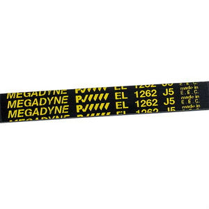 Washing machine belt 163936 Megadyne 1262J5 EL black