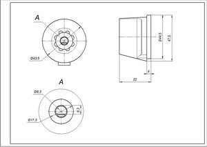 A set of universal adjustment knobs for the stove (5 pcs.)