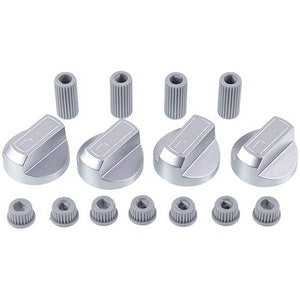 A set of universal stove adjustment knobs with adapters (4 pcs.)