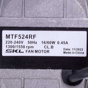 Blower motor (fan) for refrigerator SKL 16W 220V 0.45A 1300/1550 RPM