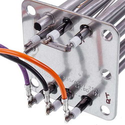 Steam generator heater with gasket Rational 87.00.366 9000W 230/400V L=190mm, flange 82x80mm